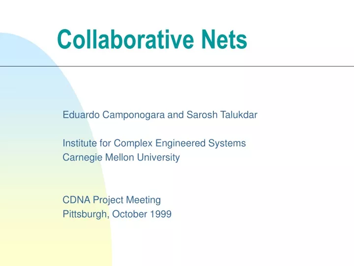 collaborative nets