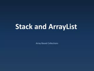 Stack and ArrayList