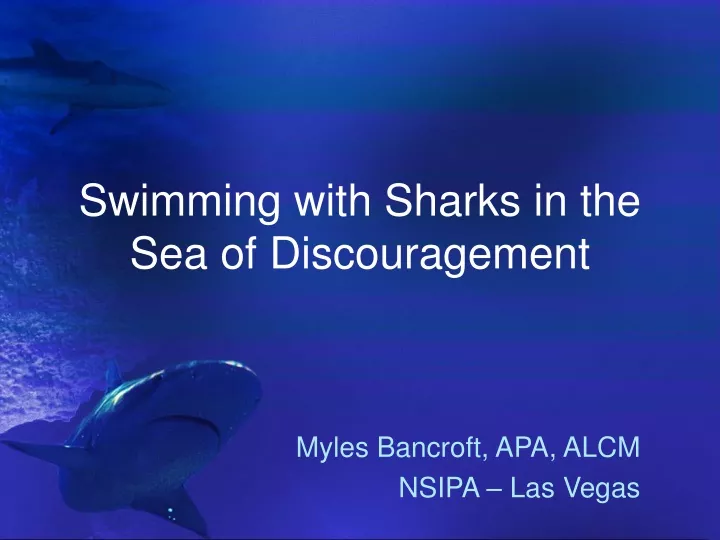 swimming with sharks in the sea of discouragement