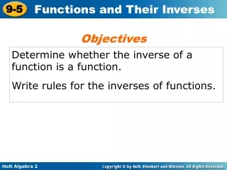 Determine whether the inverse of a function is a function.