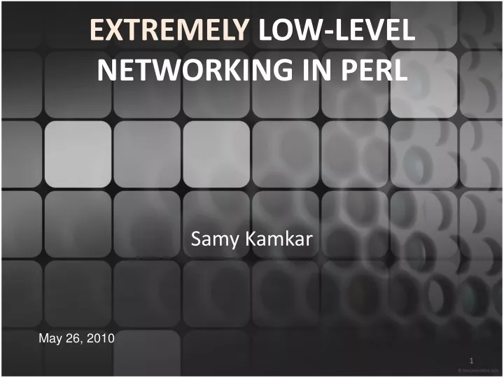 extremely low level networking in perl