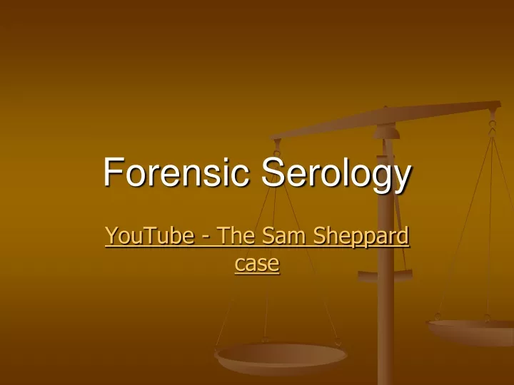 forensic serology