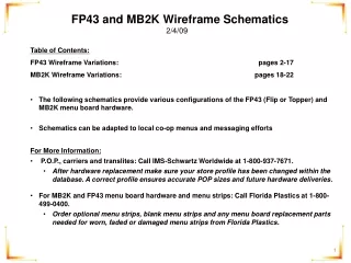 FP43 and MB2K Wireframe Schematics 2/4/09