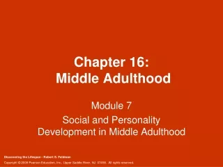 Chapter 16:  Middle Adulthood