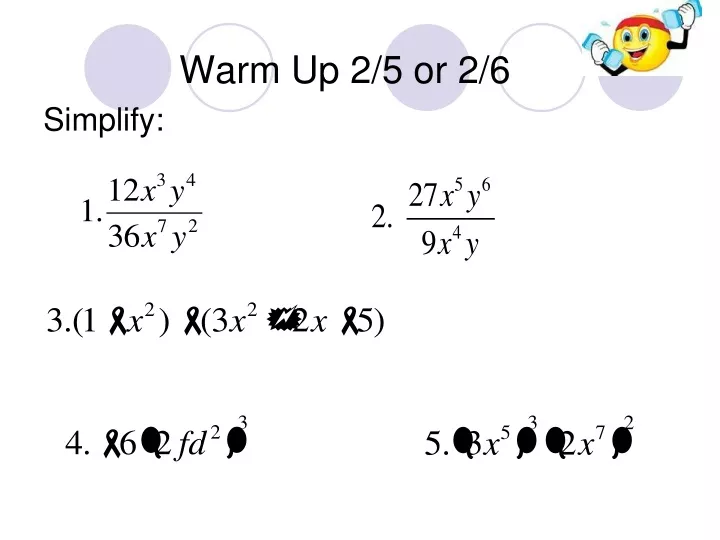 warm up 2 5 or 2 6