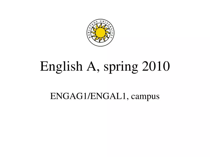 english a spring 2010