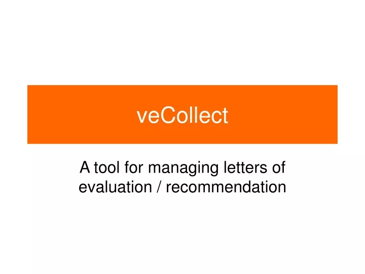 vecollect