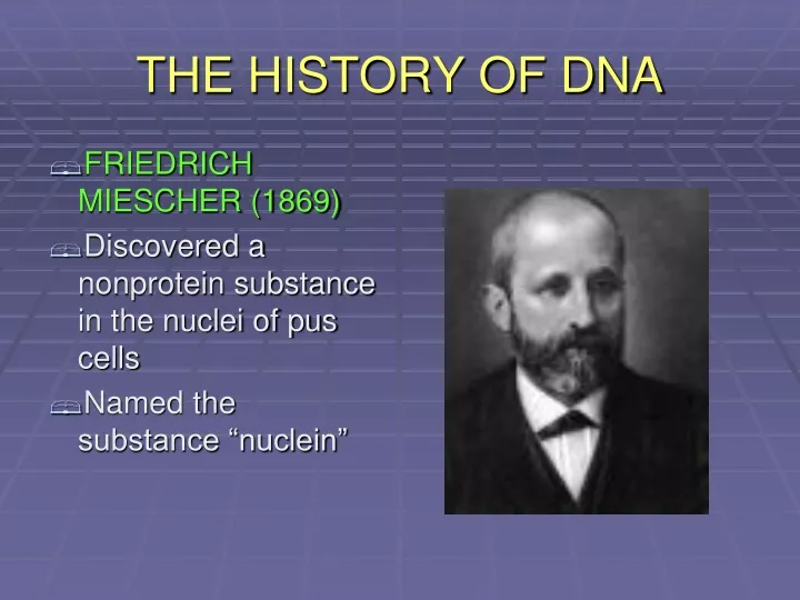 the history of dna
