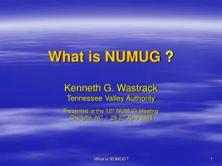 What is NUMUG  ?