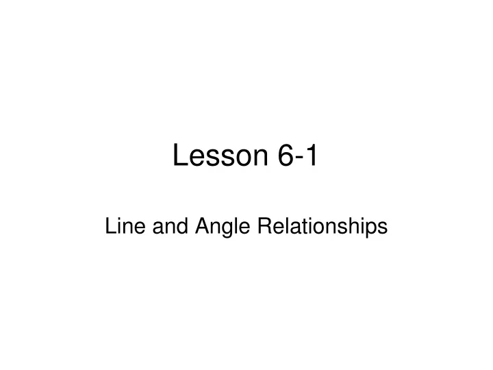 lesson 6 1