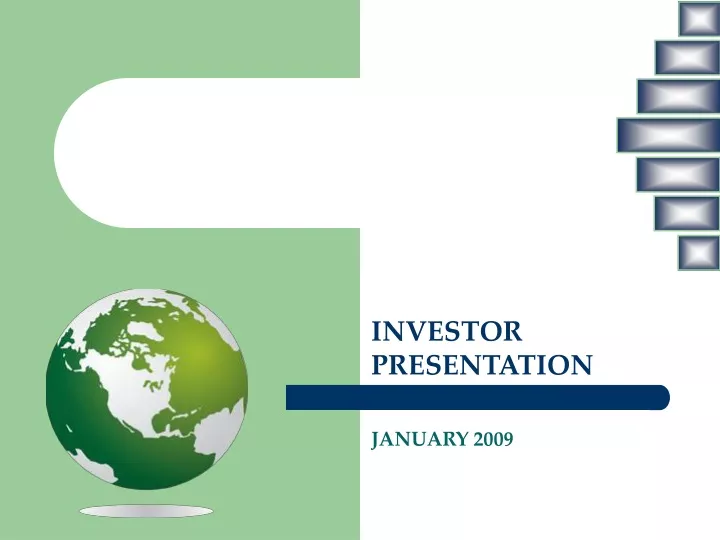 investor presentation january 2009