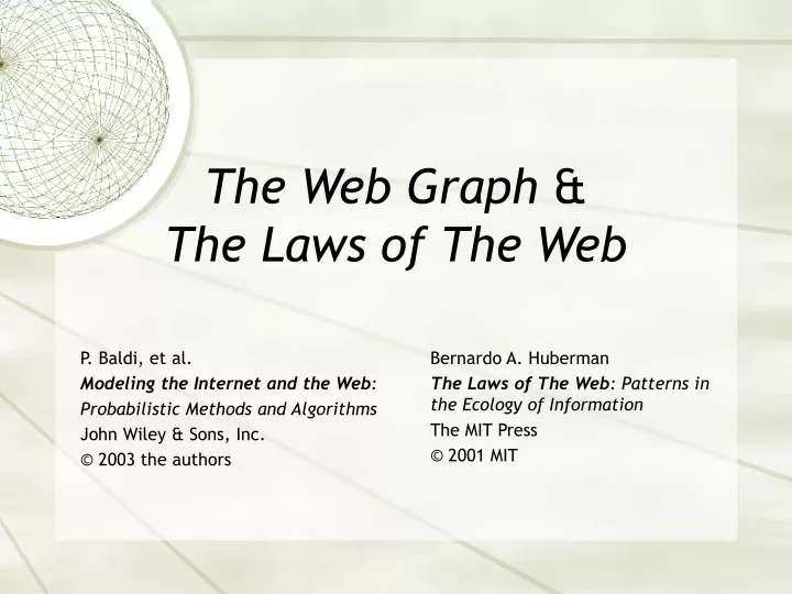 the web graph the laws of the web