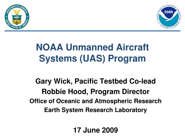 noaa unmanned aircraft systems uas program