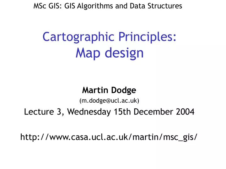 cartographic principles map design