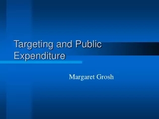 Targeting and Public Expenditure