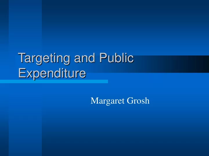 targeting and public expenditure