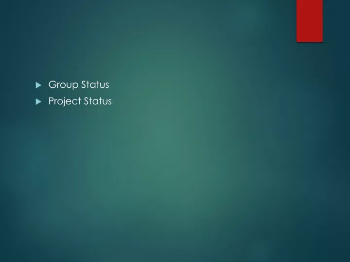 group status project status