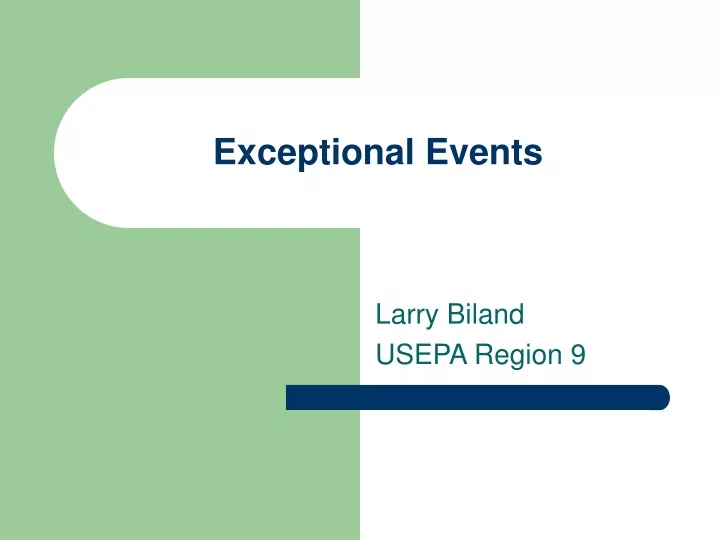 exceptional events