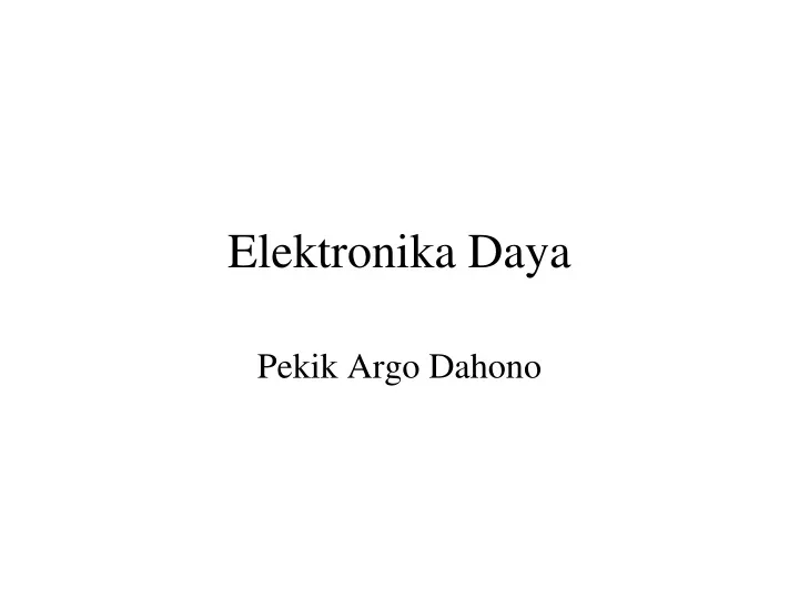 elektronika daya