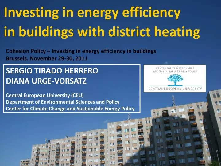 investing in energy efficiency in buildings with