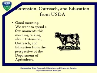 Extension, Outreach, and Education from USDA