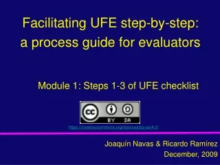 Facilitating UFE step-by-step: a process guide for evaluators