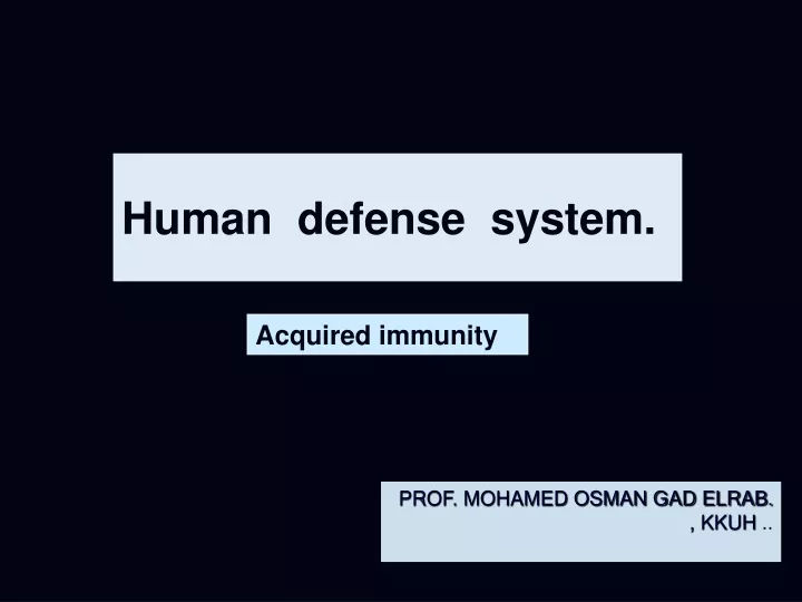 human defense system