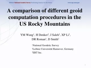 A comparison of different geoid computation procedures in the US Rocky Mountains