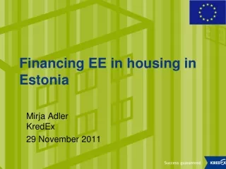Financing  EE  in housing in Estonia