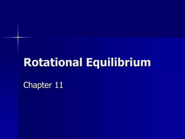 rotational equilibrium