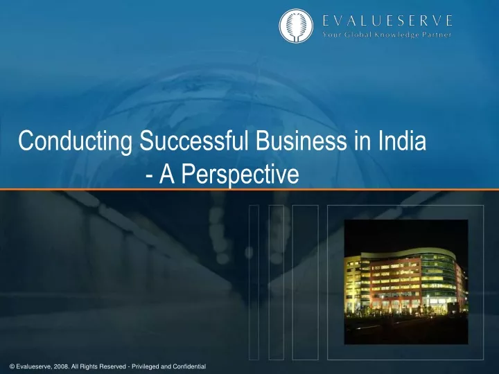 conducting successful business in india a perspective