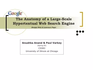 The Anatomy of a Large-Scale Hypertextual Web Search Engine (Sergey Brin &amp; Lawrence Page)