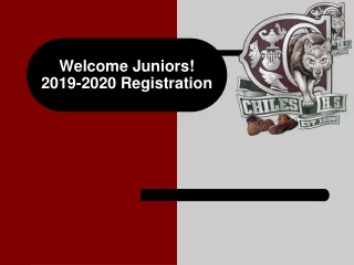 Welcome Juniors!   2019-2020 Registration
