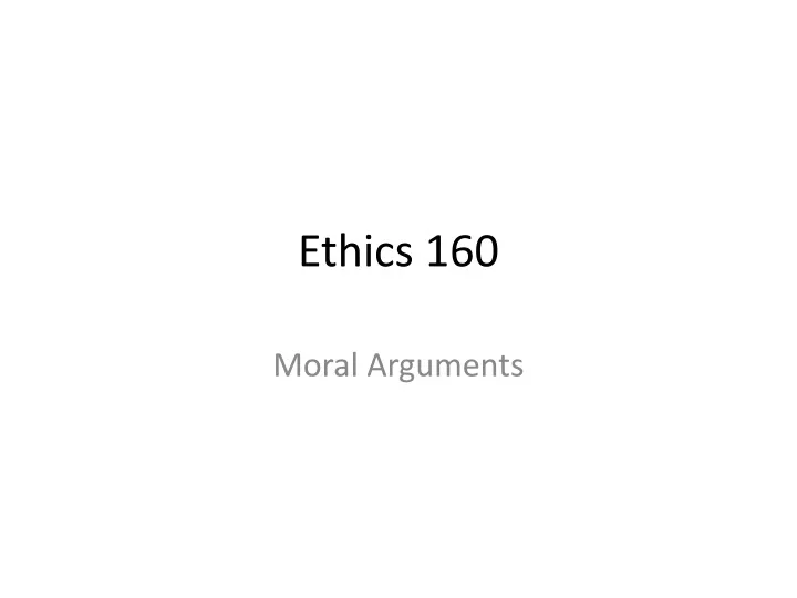 ethics 160