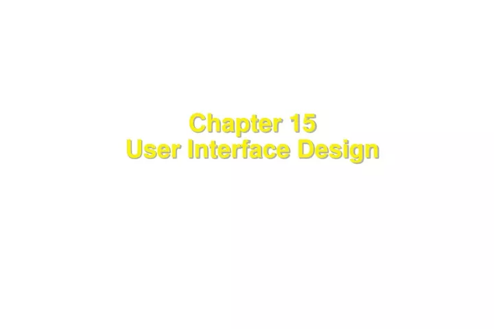 chapter 15 user interface design