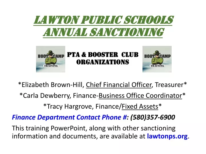 lawton public schools annual sanctioning pta booster club organizations