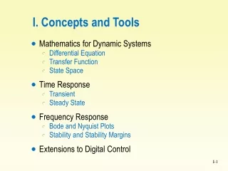 I. Concepts and Tools