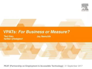 VPATs:  For Business or Measure?