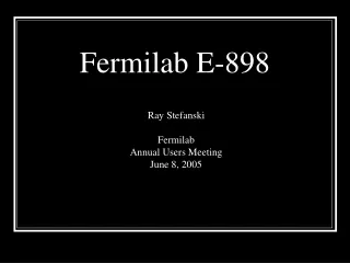Fermilab E-898