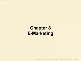 Chapter 8 E-Marketing