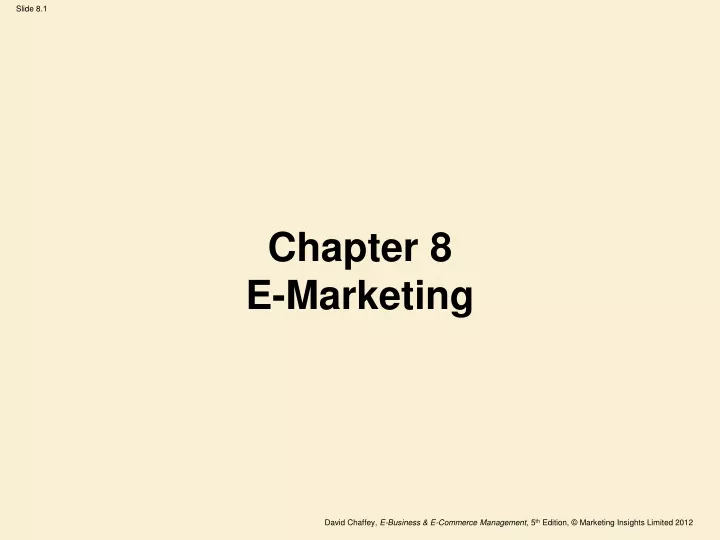 chapter 8 e marketing