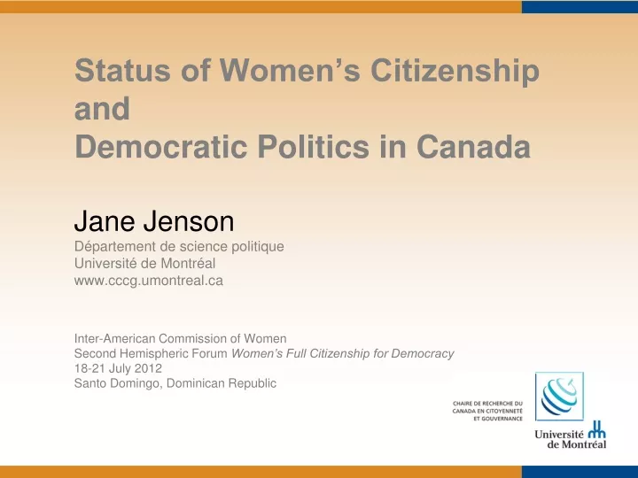 status of women s citizenship and democratic