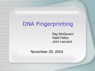 DNA Fingerprinting