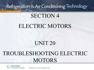 SECTION 4 ELECTRIC MOTORS UNIT 20 TROUBLESHOOTING ELECTRIC MOTORS