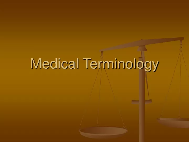 medical terminology