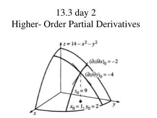 13.3 day 2  Higher- Order Partial Derivatives