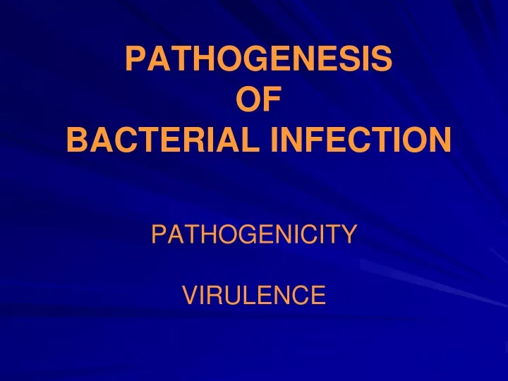 pathogenesis of bacterial infection
