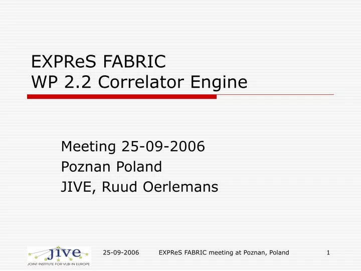 expres fabric wp 2 2 correlator engine