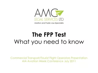The FPP Test What you need to know