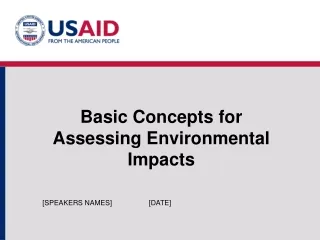 Basic Concepts for Assessing Environmental Impacts